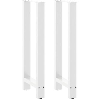 vidaXL Patas Para Mesa De Bar Blancas (2 Unidades, 50 X 100-101 Cm, Acero) Vidaxl
