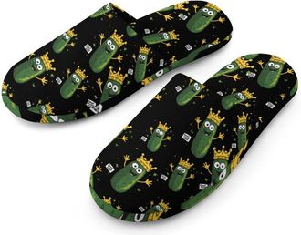 Generic Email to Pickle Mens Cotton Slippers Memory Foam Comfort House Shoes Winter Indoor Slipper for Hotel Casa Spa