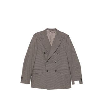Caruso Double-breasted Micro-check Suit