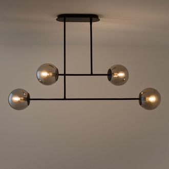 La Redoute Interieurs Hanglamp in metaal en gerookt glas, Atea