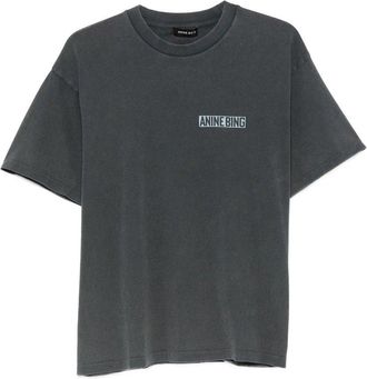 Anine Bing Cade Tee Palm - Washed Black