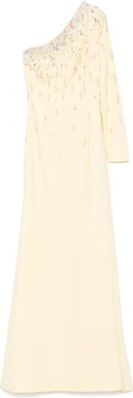 Dina Melwani Abito lungo monospalla - Giallo