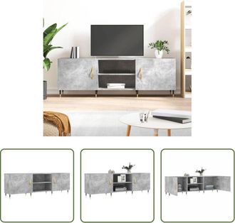 vidaXL TV Stand - Mobile Porta TV Grigio Cemento 150x30x50cm in Legno Multistrato