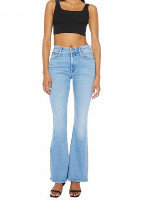 Mother Womens Weekender Flare Jeans In Blue