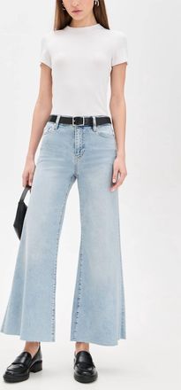 Frame Denim Le Palazo Crop Jean In Tribute Raw After