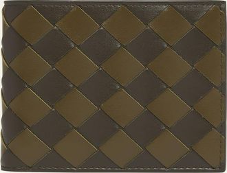 Bottega Veneta Mens Bicolor Intrecciato Bifold Wallet