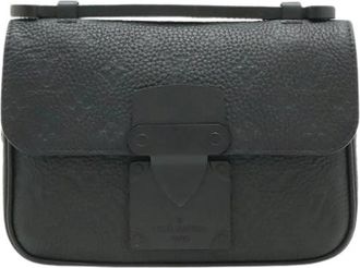 Louis Vuitton Pre-owned Monogram Taurillon S Lock Sling Bag - Dames - Vintage Heuptassen - Zwart - ONE Size - Leer - Vintage