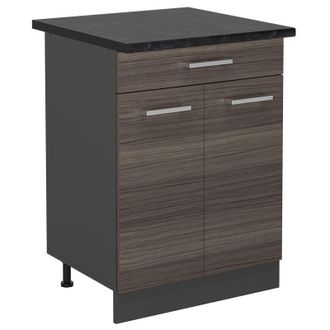 Vicco Mueble Bajo De Cocina R-line, Gris Noble, 60 Cm, Et Antracita, Vicco