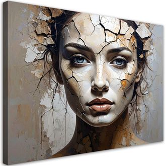 Feeby Impresi&oacute;n De Imagen Retrato De Mujer Hormig&oacute;n Abstracci&oacute;n 100x70