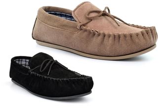 Generic Mens Real Suede Slippers Mens Extra Large Slippers Size 6 Boys Slipper Size 13 Slip On Slipper Moccasin Moccasins Slip On Extra Large Suede Upper Size