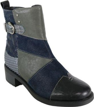 David Tate Swinger Cap Toe Bootie in Black/Grey/Blue at Nordstrom, Size 10.5