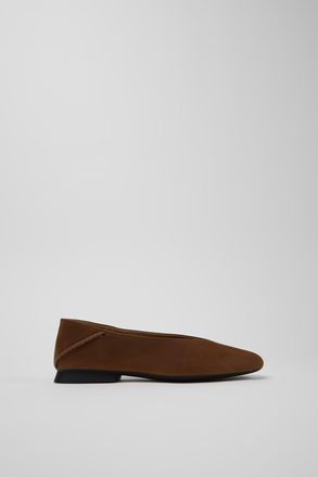 Camper Womens Casi Myra Ballet Flats In Brown Suede