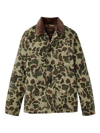 Filson camouflage-print shirt jacket - men - Cotton - L - Green