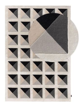 benuta Alfombra crema/gris 160x230