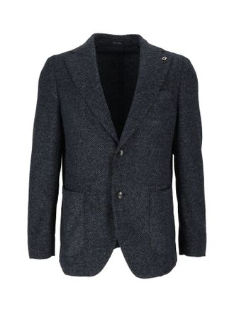 Breras Milano Giacca Uomo Herringbone Tailored Blazer