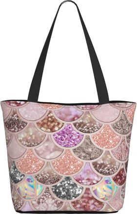 AOOEDM Colorful Scale Pattern Of Fish Ladies Shopping Bag 13x11x7in.The Perfect ValentineS Day Gift.It Is The Best ValentineS Day Gift For Mom, Daughter, Wif