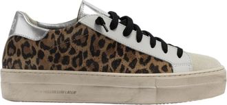 P448 Leopard/Silver Platform Sneakers - Dames - Sneakers - Veelkleurig - 36 EU - Su&egrave;de - Schoenen