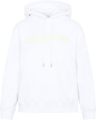 Lanvin Womens Cotton Classic Fit Hoodie - White - Size X-Small