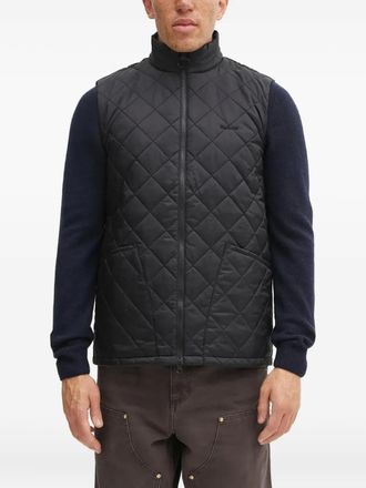 Barbour quilted zip gilet - men - Polyamide/Polyamide/Polyester/Cotton - L - Black