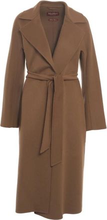 Max Mara Cles Coat - Dames - Jas met riem - Bruin - 2XS - Wol - Jassen