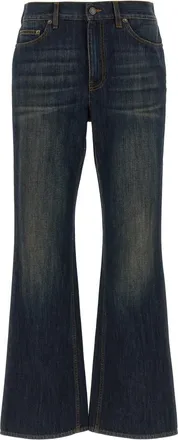 Burberry Blue Flared High Rise Jeans