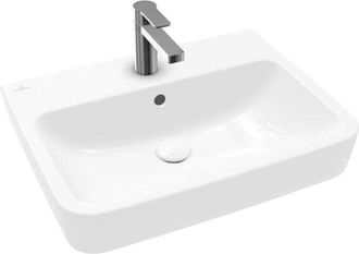 Villeroy & Boch Villeroy&boch - O.novo, Lavabos Suspendidos, 600 X 460 Mm, Ovalado, Para Grifer&iacute;a De 3 Orificios, Orificio Central Perforado, Con Rebosadero, Cer&aacute;mica
