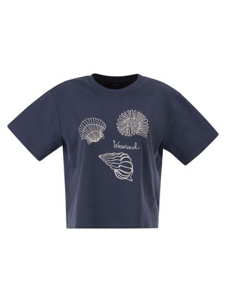 Max Mara Weekend Maxmara Wkdsabato T-Shirt aus Baumwolljersey mit Aufdruck