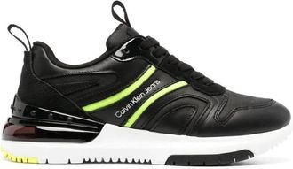 Calvin Klein Jeans Zwarte Sneakers met Trainers - Dames - Sneakers - Zwart - 38 EU - Schoenen