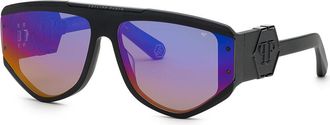 Philipp Plein SPP093M 703V Womens Sunglasses Black Size 65