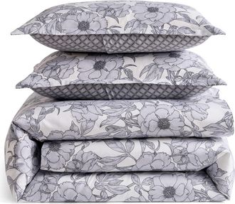 Ted Baker Mood Floral Duvet Cover & Pillow Shams Set in Deep Blue at Nordstrom, Size Full