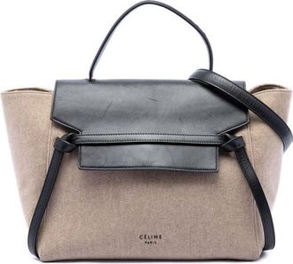 Celine Pre-owned Celine Mini Felt and Calfskin Belt Satchel Ladies O2MI4MVK5OOM16UT