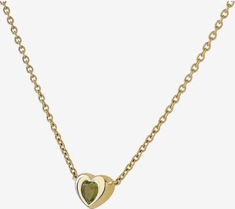 Roxanne First Halskette aus Gelbgold und Peridot Mini True Love