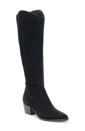 Dolce Vita Virona Water Resistant Boot in Onyx Suede H2O at Nordstrom, Size 6