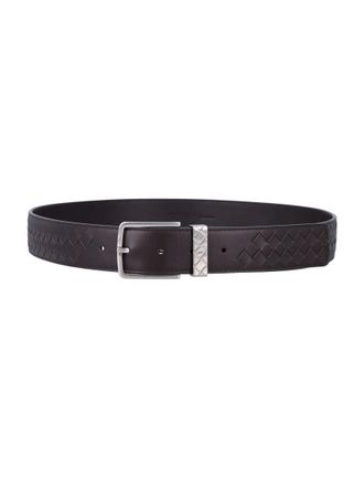 Bottega Veneta Brown Woven Buckle Belt