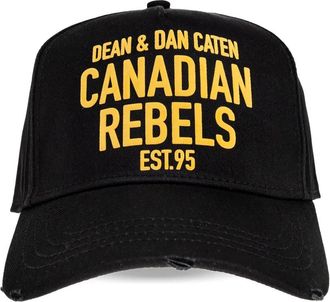 Dsquared2 Cappello da baseball con effetto vissuto - Nero