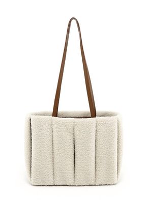 Themoir&egrave; Womens Kore Eco Fur Bag In Milk/brown