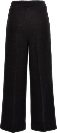 Moschino Womens Black Wool Cropped Pants