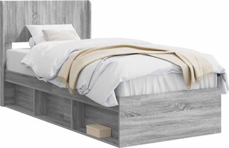 vidaXL Estructura De Cama Con Almacenamiento Y Cabecero Sonoma Gris Vidaxl