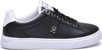 Tommy Hilfiger Essential Elevated Court - Dames - Sneakers - Zwart - 41 EU - Leer - Schoenen