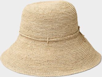 Sans Arcidet Paris Womens Fany wide-brim raffia Cloche Hat