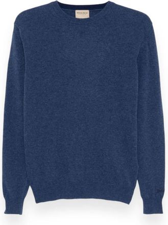Woolrich Lamswol Crewneck Trui - Heren - Ronde hals truien - Blauw - 2XL - Wol - Truien & Vesten