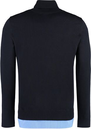 Off-white Mens Wool Turtleneck Sweater Blue Polyamide