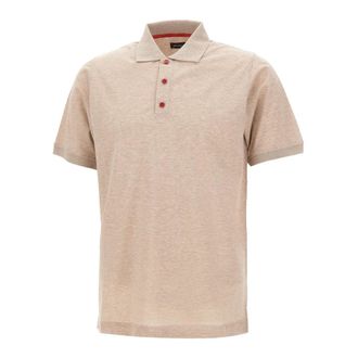 Kiton Polo Shirts, male, Beige, Size: 2XL Cotton Jersey Polo Shirt