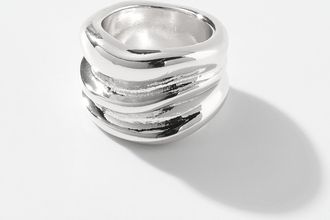 Simons Womens Wide wavy ring