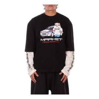 Market Market, Tops, Heren, Zwart, XL, Long Sleeve Tops