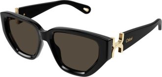 Chlo&eacute; Cat Eye Zonnebril - unisex - Zonnebrillen - Zwart - ONE Size - Nylon - Accessoires