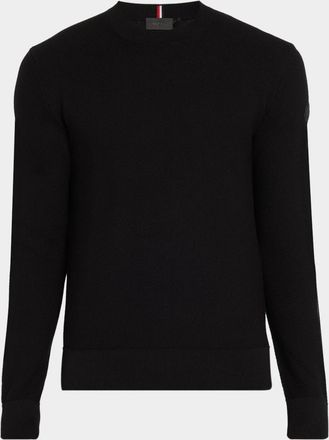 Moncler Men & apos;s Cotton Pique Stitch Crewneck Sweater