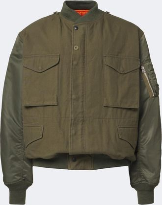 Junya Watanabe Chaqueta bomber de algod&oacute;n con paneles