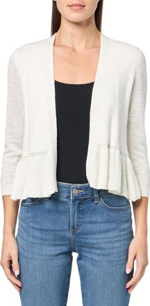 Tommy Hilfiger Womens Flared Solid Peplum Cardigan Pants, Ivory, L