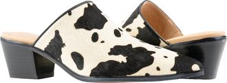 Chocolat Blu Chocolat Blu Clint Black White Calf Hair Womens Mule
